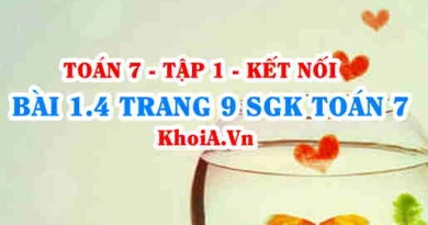 Bài 1.4 trang 9 SGK Toán 7 tập 1 Kết nối tri thức